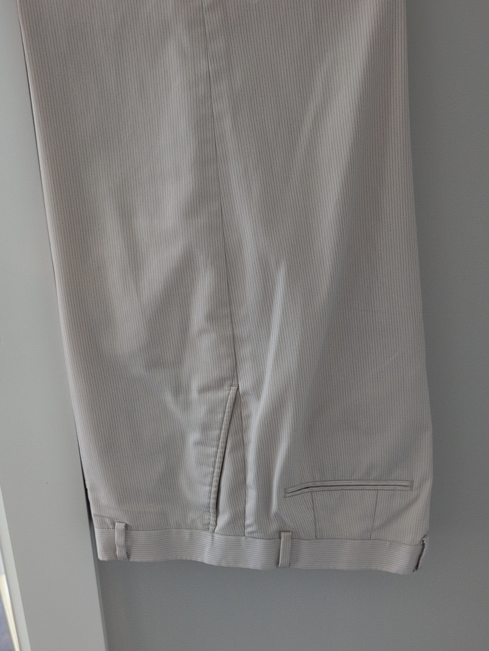 Claiborne Light Gray Pinstripe Dress Pants
